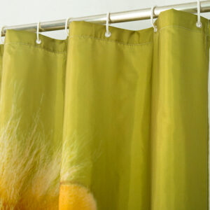 yellow shower curtain