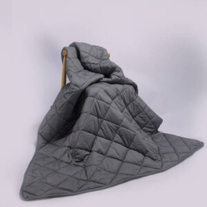 Custom Cotton Material Dark Grey Anxiety Weighted Blanket for Autistic Child