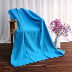 Custom Solid Color Blue Polar Fleece Blanket