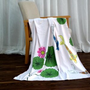 Wholesale Beautiful Beach Towels with Lotus Flower Printing