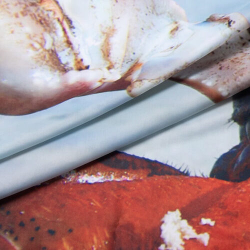 Crab Printed Fabric Shower Curtains Wholesale - Image 3