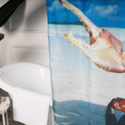 Crab Printed Fabric Shower Curtains Wholesale - Image 4