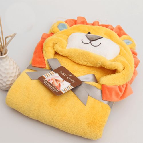 Custom Hooded Baby Blankets with Cute Animal Cartoon Design - Image 4
