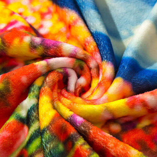 High End Colorful Flower Flannel Print Fleece Blanket Bulk - Image 4