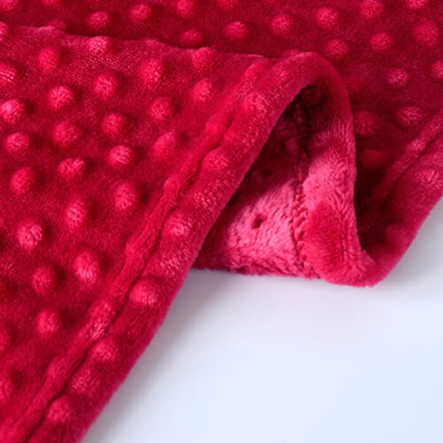 Custom Design Fleece Minky Dot Baby Blanket Wholesale - Image 3