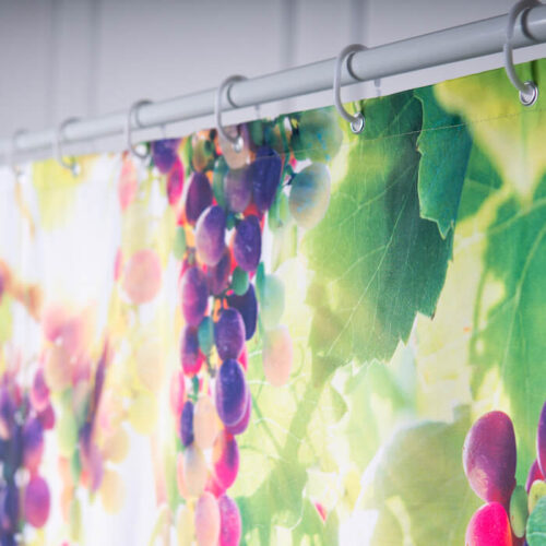 Custom Fruit Grape Printed Shower Curtain - Image 4