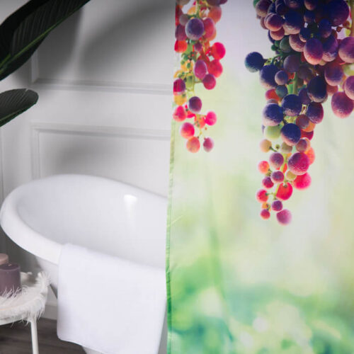 Custom Fruit Grape Printed Shower Curtain - Image 6