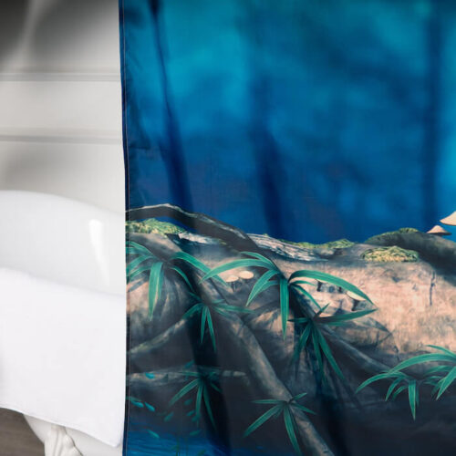 Custom Mildew Resistant Fabric Shower Curtain - Image 4
