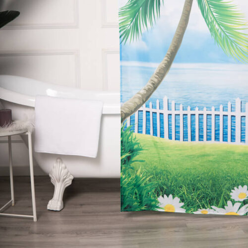 Designer Shower Curtains with Beach Paintings - Image 4