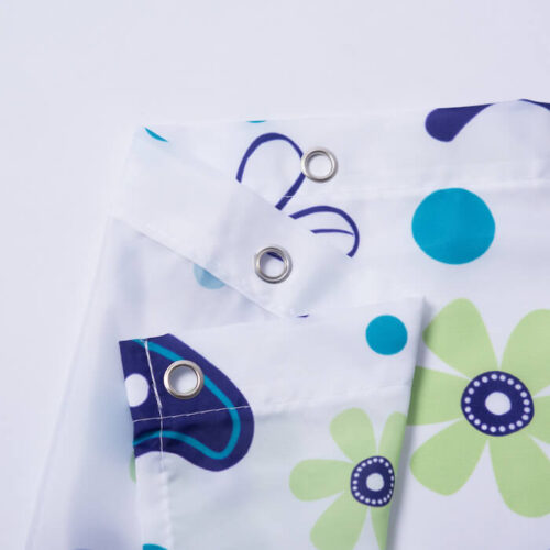 Custom Made Fabric Shower Curtains with Butterfly Paint - Image 4