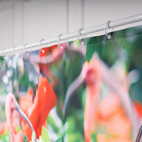 Flamingo Printed Commercial Shower Curtains Bulk - Image 2