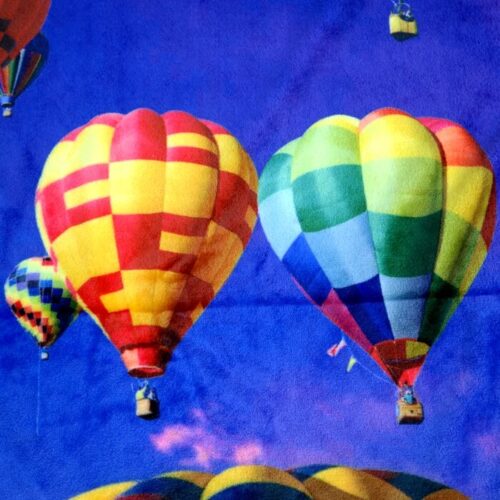 Hot Air Balloon Digital Printed Coral Flannel Blankets - Image 3