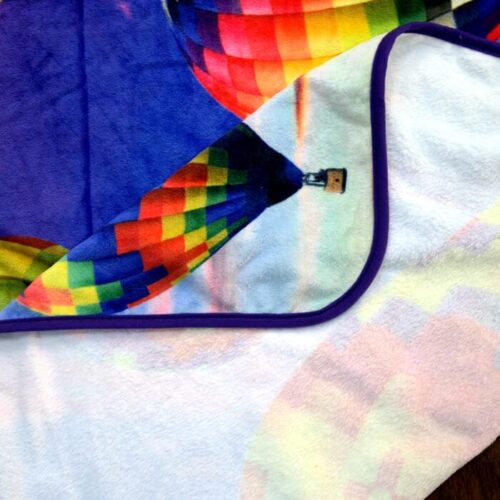 Hot Air Balloon Digital Printed Coral Flannel Blankets - Image 4