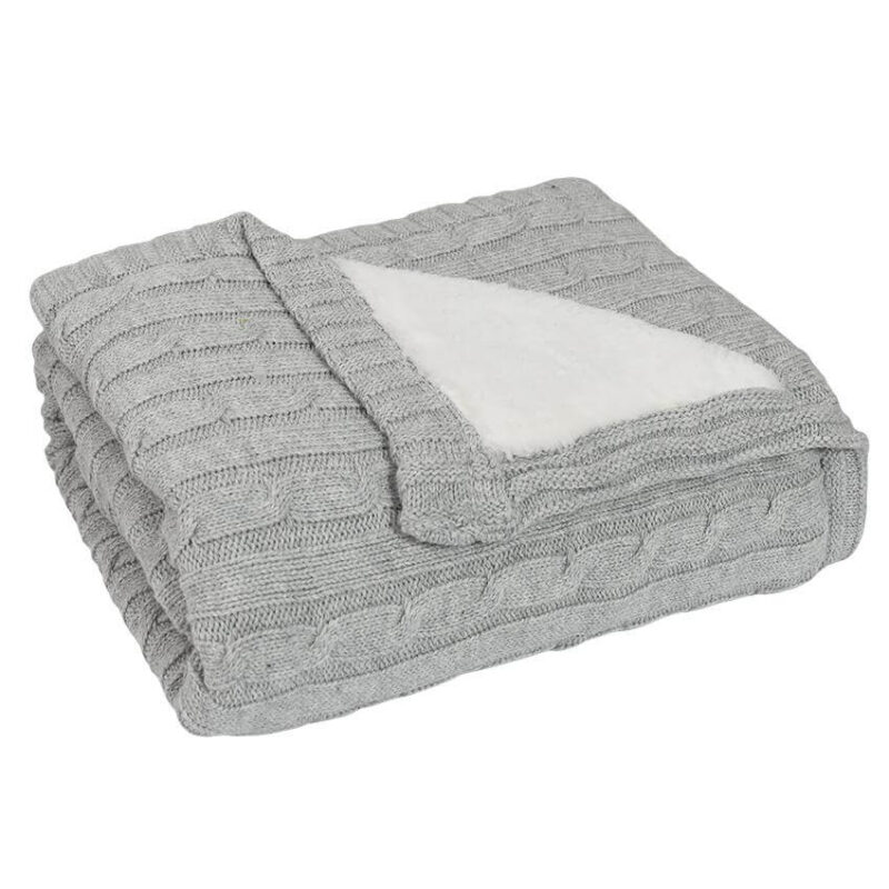 Knitted-Sherpa-Throw-Blanket
