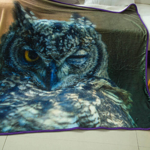 Alternative view of Owl Digital Print Polyester Flannel Blanket
