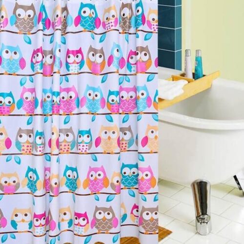 Personalized PEVA Cartoon Owl Shower Curtains Wholesale - Image 3