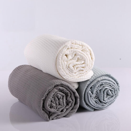 100% Cotton Personalized Waffle Weave Blanket for Baby Kids - Image 4