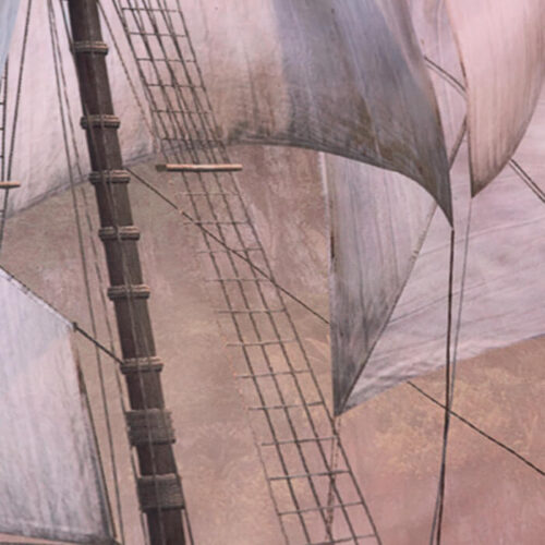 Alternative view of Sailboat Printed Polyester Waterproof Shower Curtain