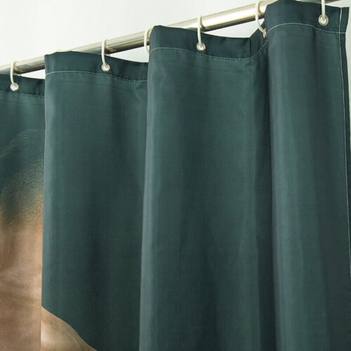 Alternative view of Strong Man Printed Fabric Shower Curtains