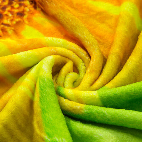 Sunflower Digital Printed Flannel Fleece Blanket - Image 3
