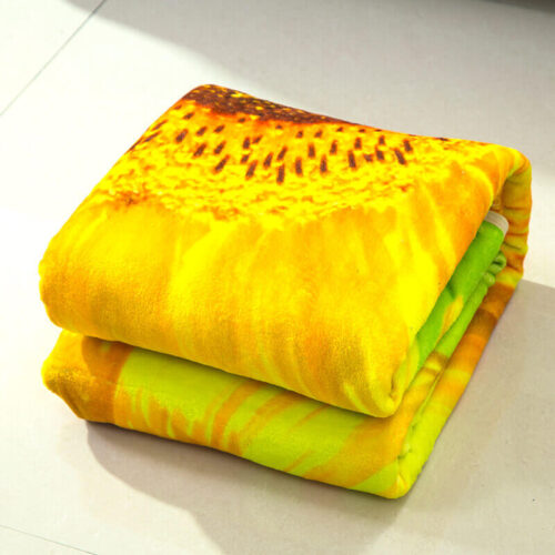 Sunflower Digital Printed Flannel Fleece Blanket - Image 5