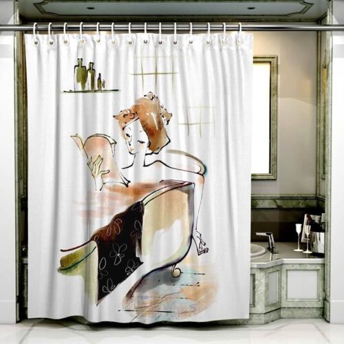 Alternative view of Custom Cartoon Pattern Printed Shower Curtain
