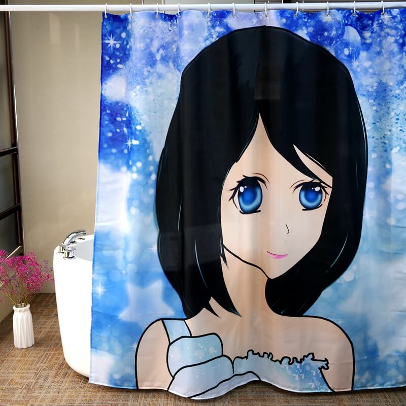 Lovely Girl Printed Shower Curtain Supplier