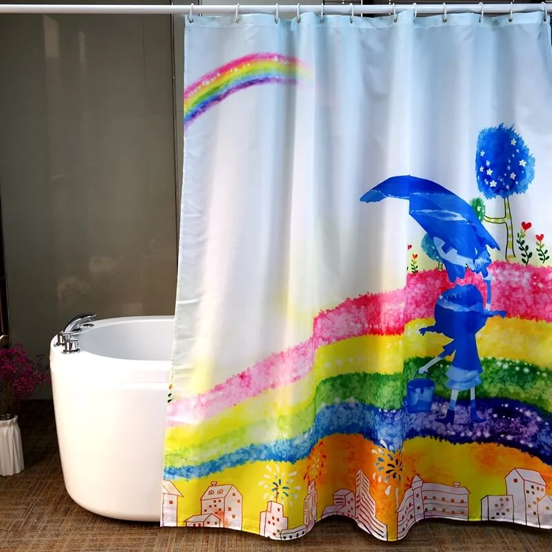 Photo Printed Bathroom Shower Curtain